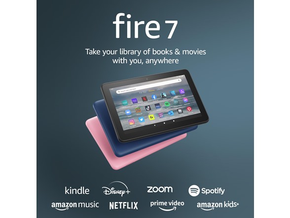 Fire 7 Tablet (2022, 12th Gen, Pink)