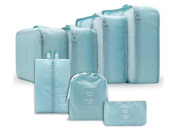 7-Piece Compression Travel Packing Cubes