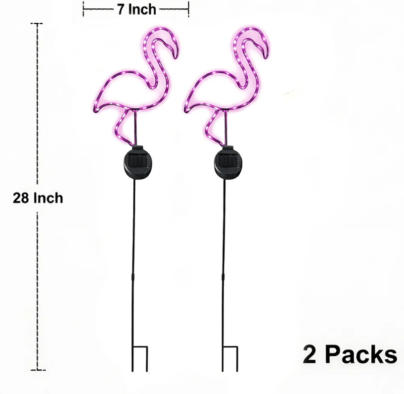 Touch Of ECO Solar Powered LED Garden Stake- Flamingo - Gallery 17