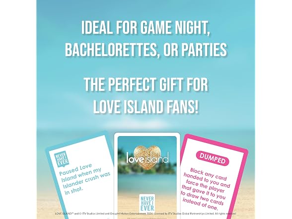 Never Have I Ever Love Island Card Games