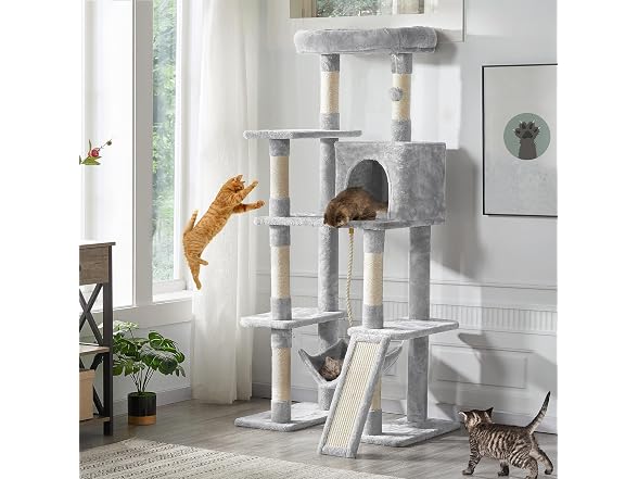 Yaheetech 63in Sturdy Large Cat Tree for Indoor
