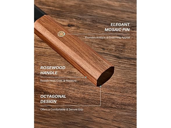 KYOKU 8" Rosewood Handle Chef Knife