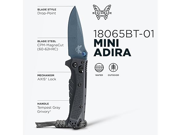 Benchmade Mini Adira Knife - Gray - Gallery 2