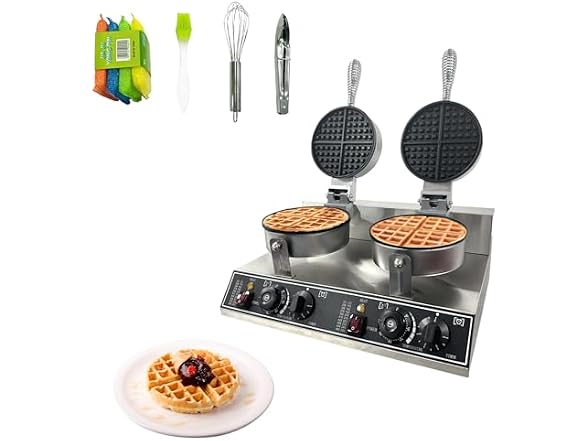 Double Head Commercial Waffle Maker – 2400W