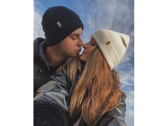 Furtalk Unisex (OS) Cuffed Beanie Thick Double Cap
