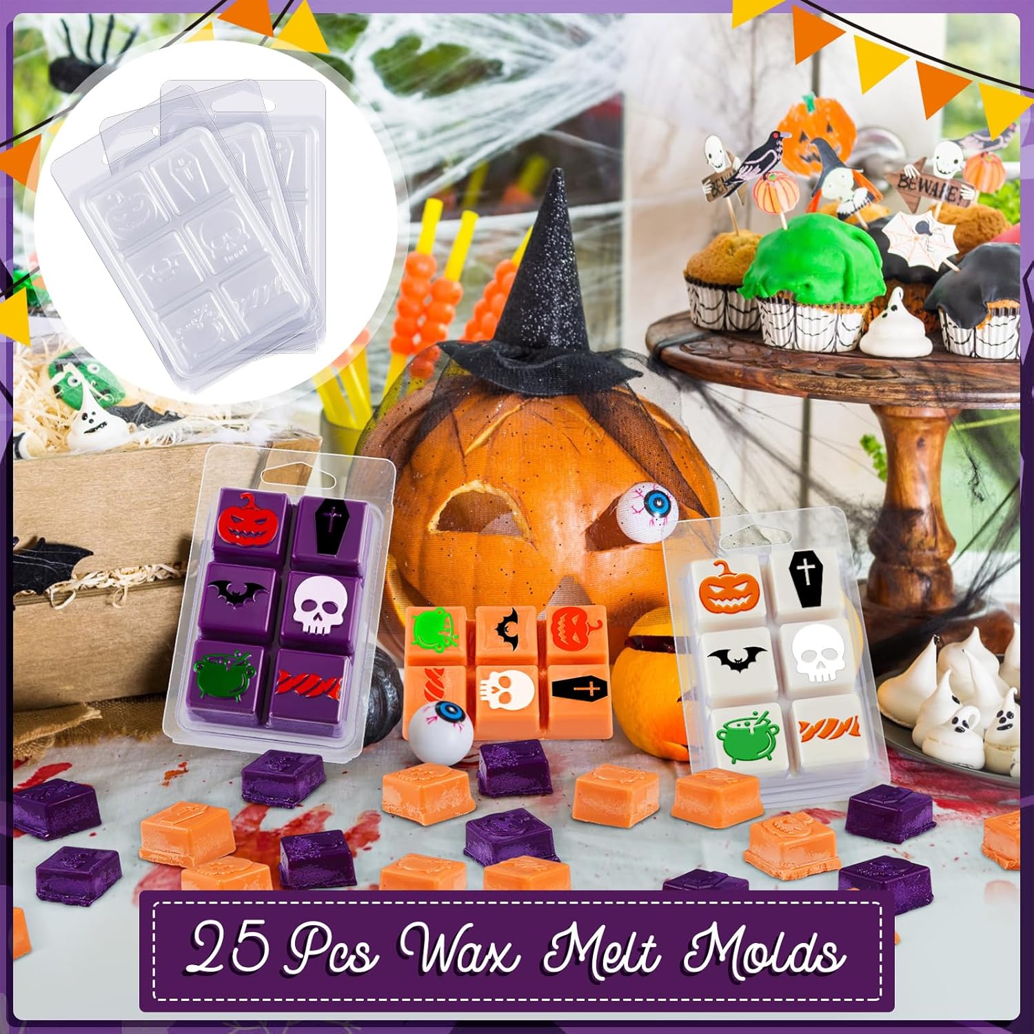 25 Pcs Halloween Wax Melt Molds - Gallery 9