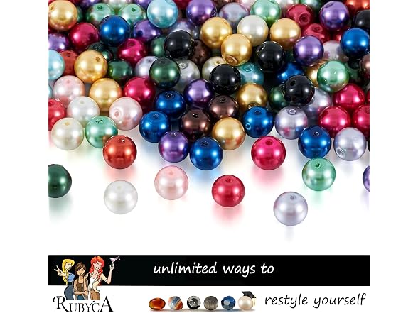 RUBYCA 200Pcs Czech Tiny Satin Luster Glass Pearl Bead