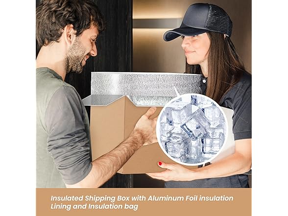 YSSOA 4 Pack Insulated Shipping Boxes