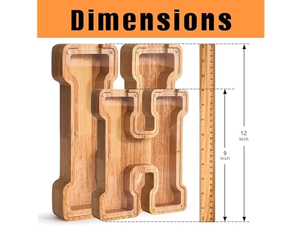 PrimRend Letter Piggy Bank