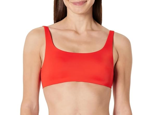 Amazon Essentials Women Squareneck Swim Bikini Top