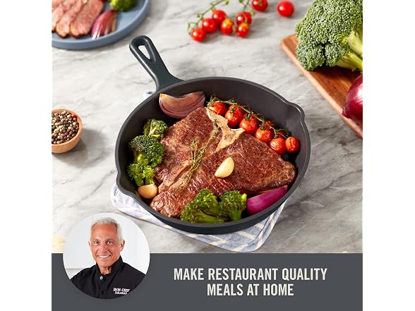 DASH Zakarian x Nonstick Cast Iron Skillet 