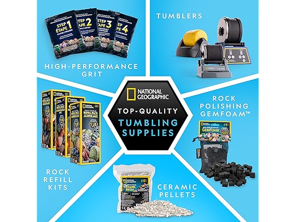 Blue Marble NATIONAL GEOGRAPHIC Rock Tumbler Refill