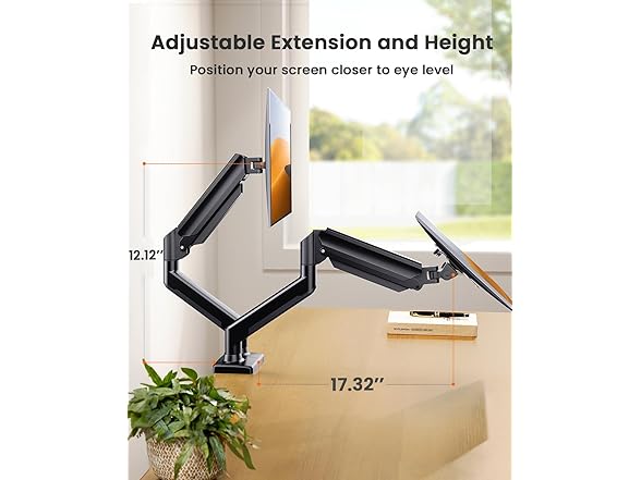 ErGear Dual Monitor Stand up to 32 inches Screen