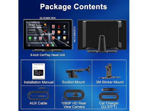 Accfly Wireless CarPlay Car Screen