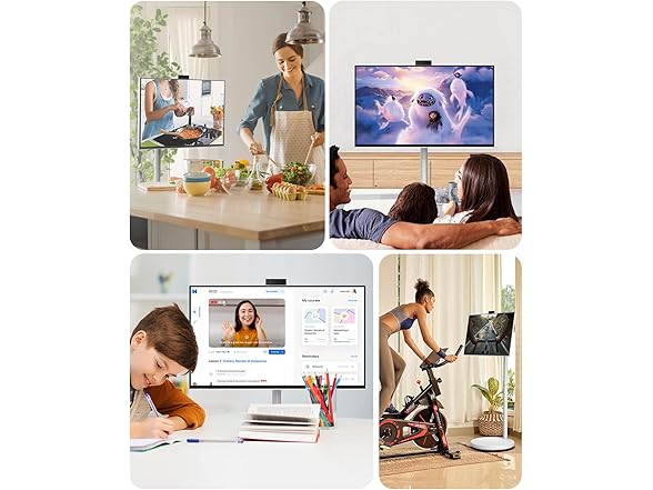 32" Portable Smart TV on Wheels