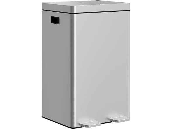 Takywep Dual Compartment Garbage Can, 2×8 Gallon