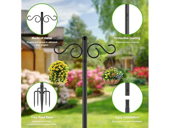 (2 Pack) Double Shepherds Hooks | 90 In