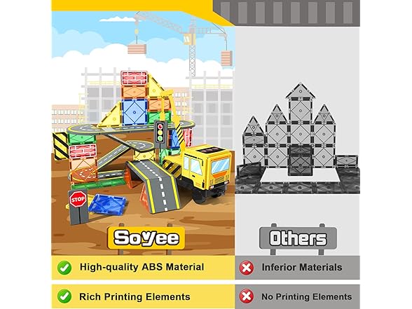 Soyee Magnetic Tiles Magnetic Building Blocks