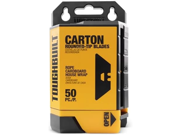 ToughBuilt TB-H4S50-14-50 50-Piece Carton Utility Blades