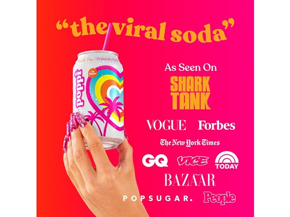 12PK Poppi Sparkling Prebiotic Soda Punch Pop