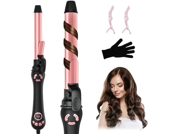 HITTIONA Rotating Curling Iron - 1 Inch