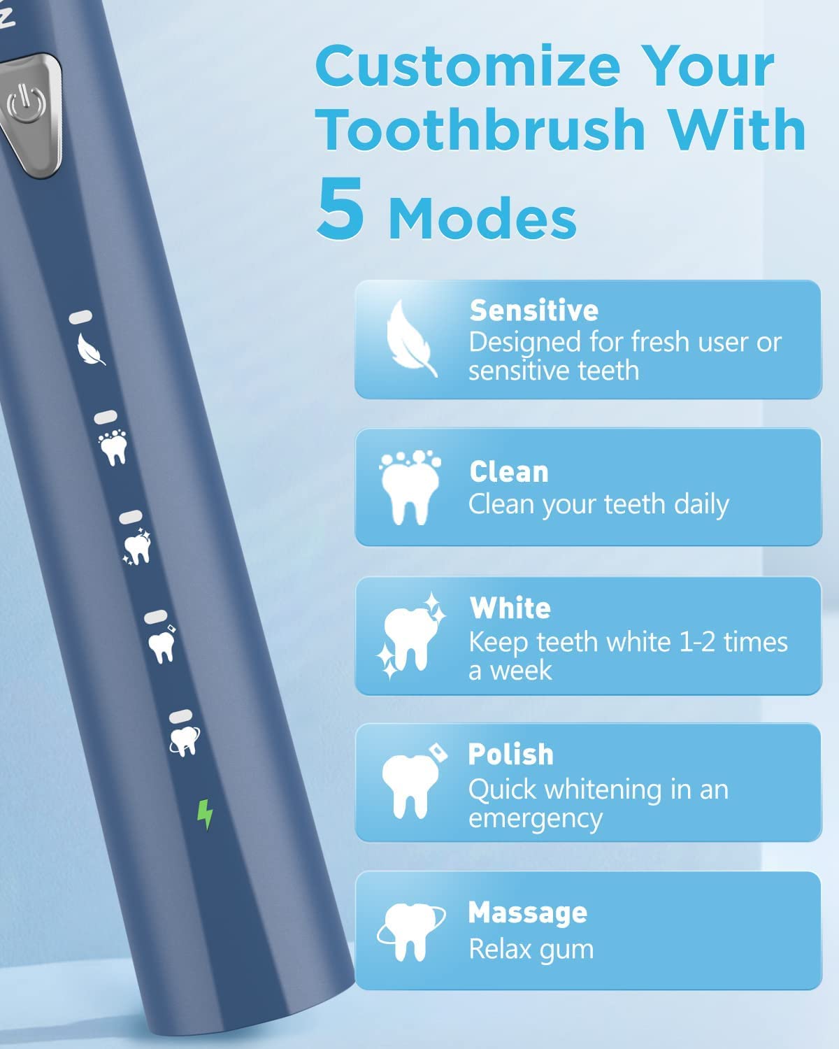 PHYLIAN Sonic Electric Toothbrush, Black - Gallery 6