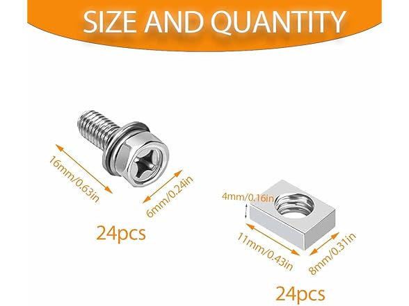 Hincell Motorcycle Battery Terminal Bolts and Nuts