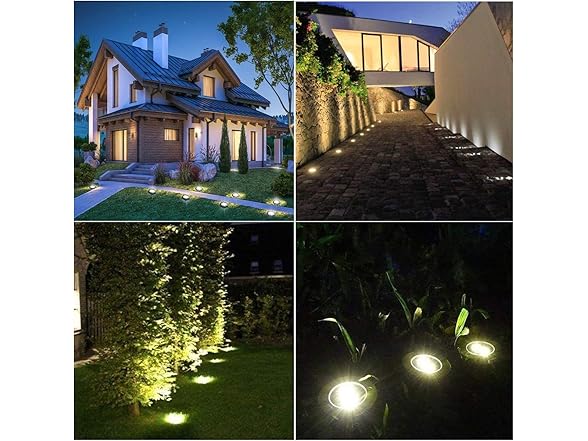 (12 Pack) Rayolon Solar Ground Lights | White