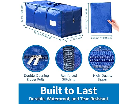VISVEIL 6 Pack Heavy Duty Moving Bags