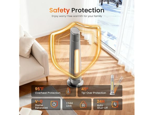 FLANUR 1500W Ceramic Smart Space Heater