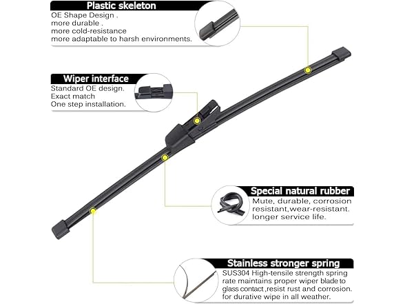 AUTOBOO Windshield Wipers for VW, 3-Pack
