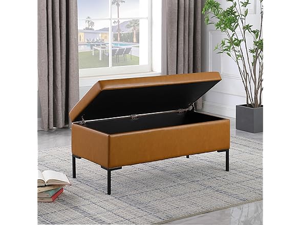 HomePop Upholstered Storage Bench