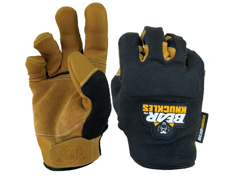Bear Knuckles M318 S Leather palm ANSI 7 Cut yellow/black