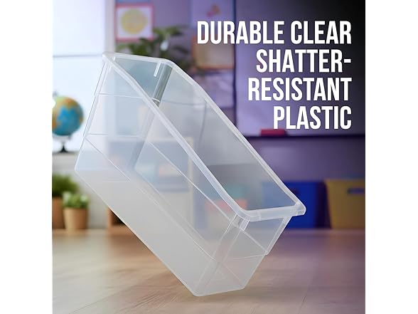 Fun Express 3.5" x 10.5" Clear Classroom Organizers