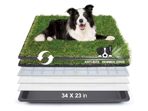 HQ4US 4LEGS Dog Grass Pad with Tray