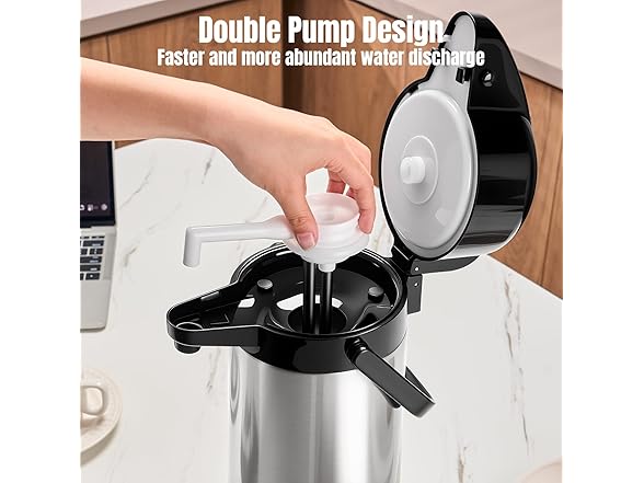 Airpot Coffee Carafe with Double Pump