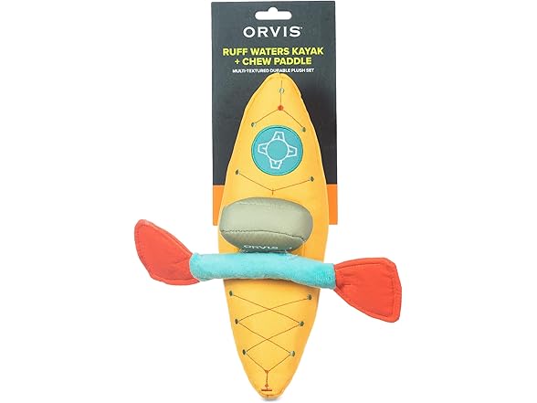 Orvis Dog Ruff Waters Kayak + Chew Paddle 2-in-1 Dog Toy