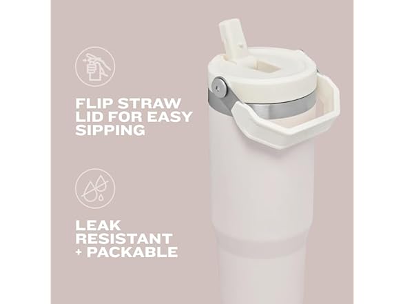 STANLEY IceFlow Flip Straw Tumbler 30oz, Rose Quartz