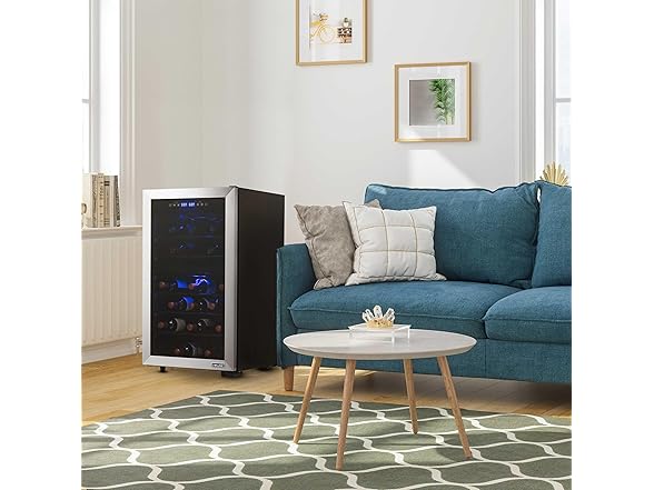 Newair Freestanding Dual Zone Wine Fridge - 43 Bottles