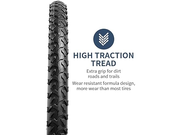 YUNSCM 24" MTB Tires & Tubes Set, 2-Pack