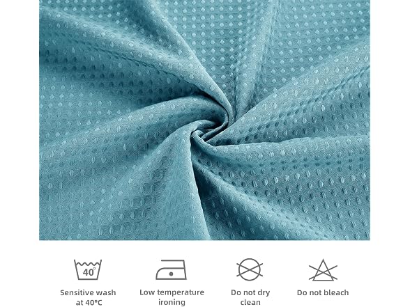 LaCyan Waterproof Waffle Shower Curtain