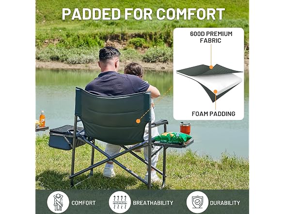 TIMBER RIDGE Grey XXL Camping Chair - Gallery 7