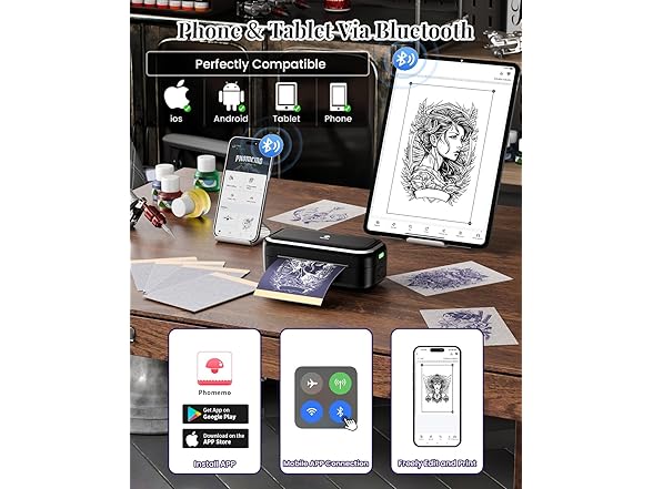 Phomemo Tattoo stencil printer
