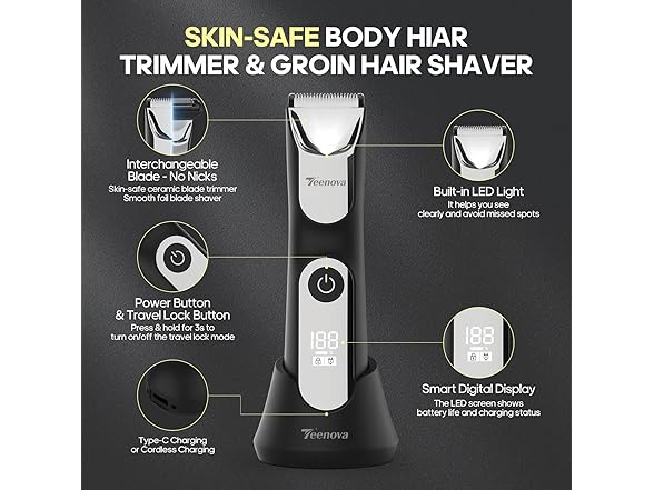 Electric Body Hair Trimmer Shaver