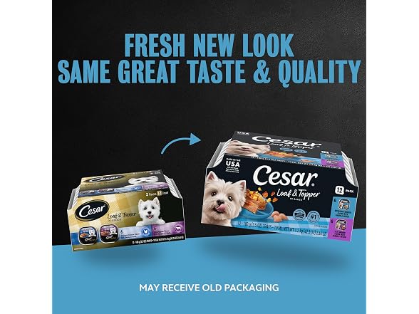 2PK Cesar Loaf in Sauce Wet Dog Food Rotisserie Chicken