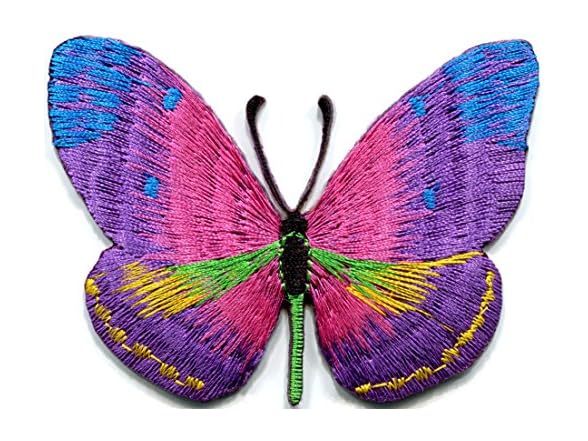 Boho Butterfly Iron-On Embroidered Patch
