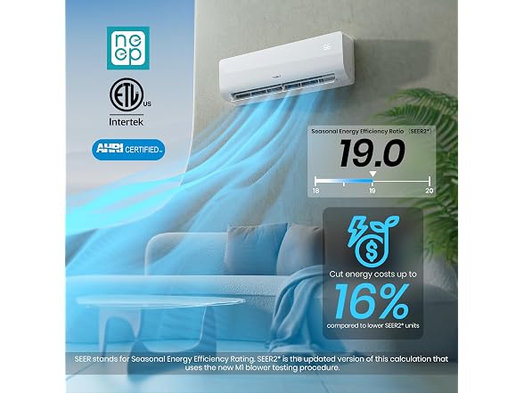 TOSOT Cosmo 24K BTU mini split AC, 230V