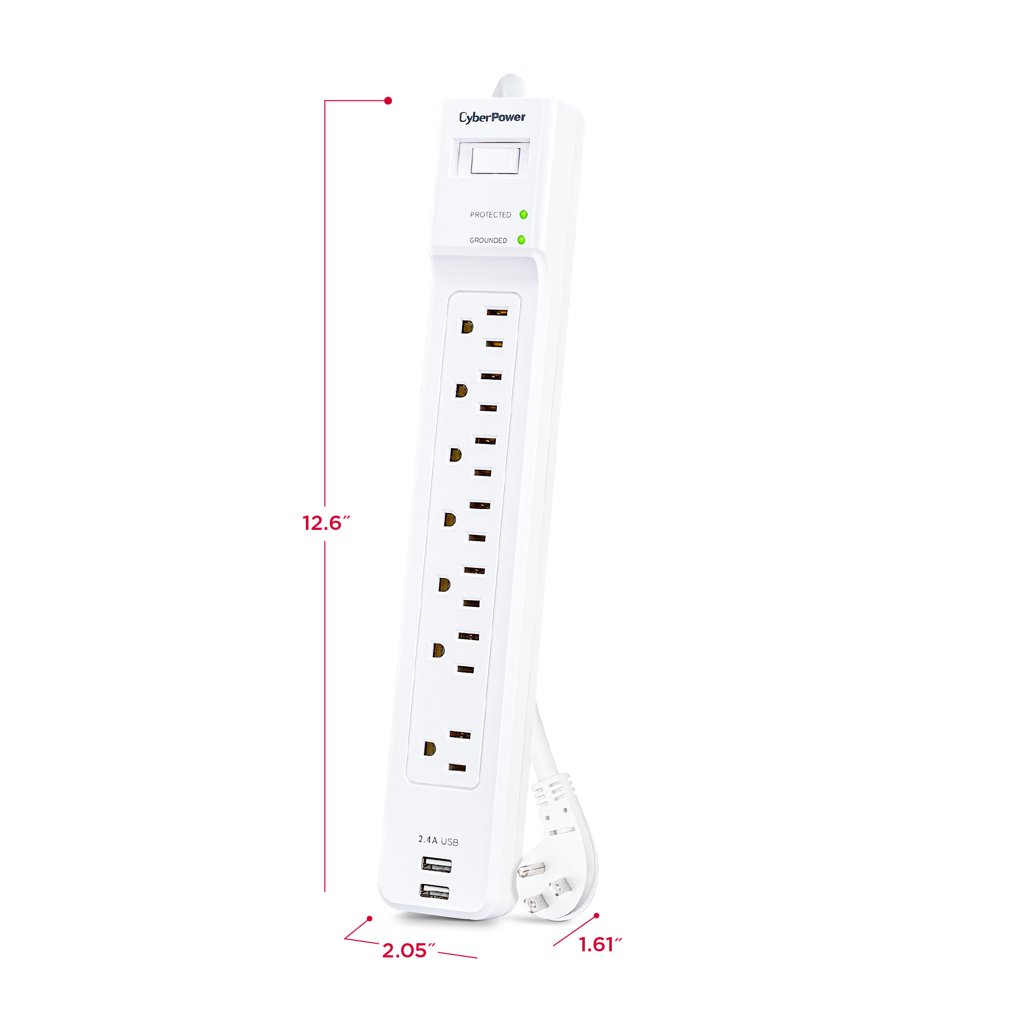 CyberPower P704URC1 7-Outlet Surge Protector - Gallery 10