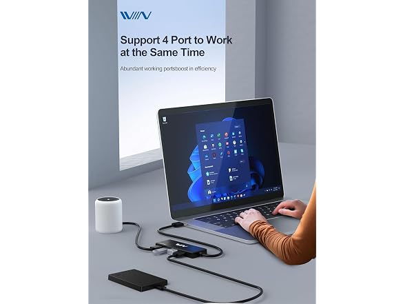 IVIIN USB 3.0 HUB 4 Port-Black