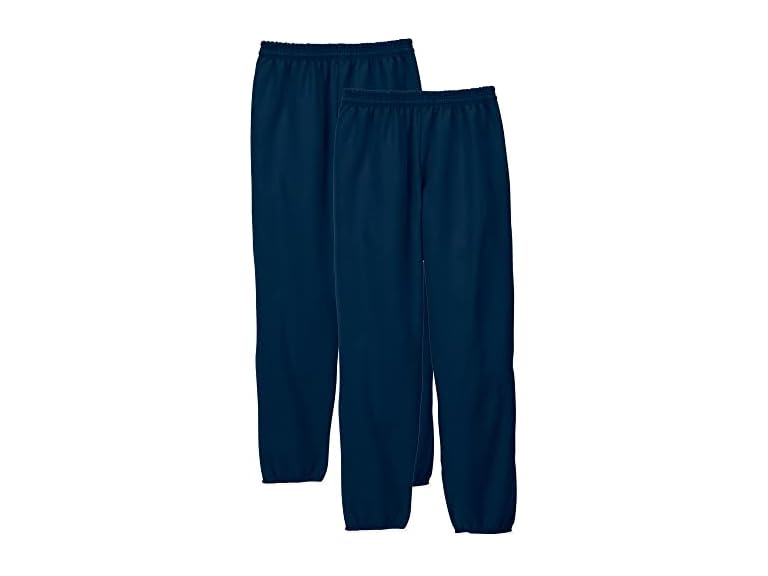 Hanes mens Ecosmart Non-pocket (Pack of 2) athletic sweatpants, Navy-2 Pack, Medium US